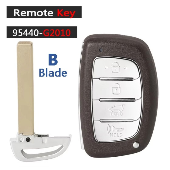 2017-2020 Hyundai Ioniq Hybrid / 4-Button 433Mhz 47 Chip Smart Key / PN: 95440-G2010 / TQ8-FOB-4F11 (AE) (AFTERMARKET)